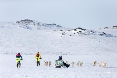 Mit dem Fatbike auf dem Arctic Circle in Grönland