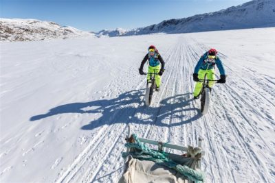 Mit dem Fatbike auf dem Arctic Circle in Grönland