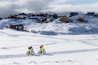 Mit dem Fatbike auf dem Arctic Circle in Grönland