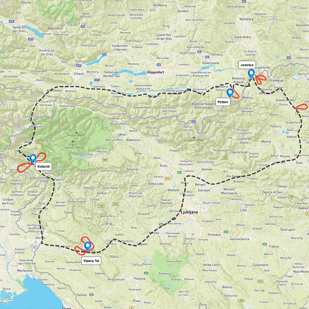 Bikereisen Slowenien Karte